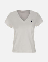 T-shirt a V in cotone 211B14611 007 POLO RALPH LAUREN 