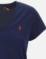 T-shirt a V in cotone 211B14611 008 POLO RALPH LAUREN 