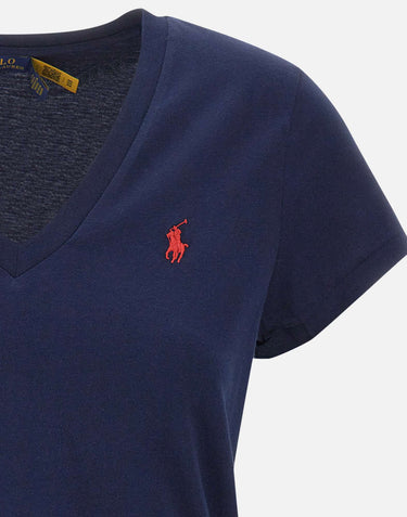 T-shirt a V in cotone 211B14611 008 POLO RALPH LAUREN 
