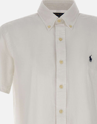 POLO RALPH LAUREN Camicia in seersucker custom-fit WHITE Uomo 