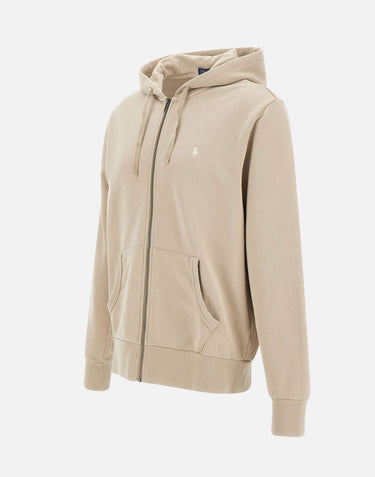 POLO RALPH LAUREN Felpa "Classics" in cotone BEIGE Uomo 