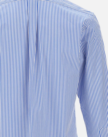 POLO RALPH LAUREN Camicia in popeline stretch a righe Light Blue Uomo 