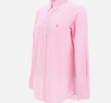 POLO RALPH LAUREN Camicia in popeline stretch a righe Pink Uomo 
