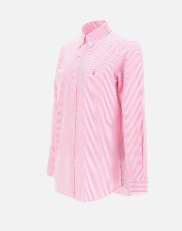 POLO RALPH LAUREN Camicia in popeline stretch a righe Pink Uomo 
