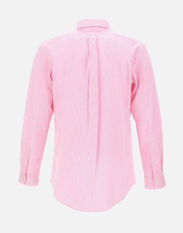 POLO RALPH LAUREN Camicia in popeline stretch a righe Pink Uomo 