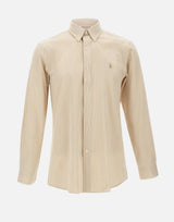 POLO RALPH LAUREN Camicia in popeline stretch a righe BEIGE Uomo 