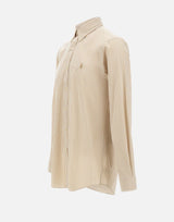 POLO RALPH LAUREN Camicia in popeline stretch a righe BEIGE Uomo 