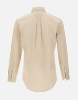 POLO RALPH LAUREN Camicia in popeline stretch a righe BEIGE Uomo 