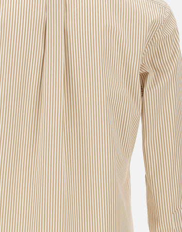 POLO RALPH LAUREN Camicia in popeline stretch a righe BEIGE Uomo 