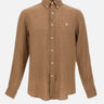 POLO RALPH LAUREN Camicia in lino BROWN Uomo 