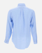 POLO RALPH LAUREN Camicia in lino Light Blue Uomo 