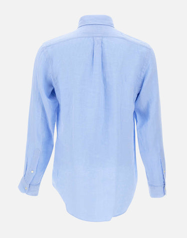 POLO RALPH LAUREN Camicia in lino Light Blue Uomo 