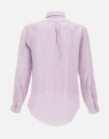 POLO RALPH LAUREN Camicia in lino a righe PURPLE Uomo 