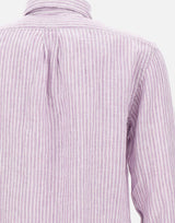 POLO RALPH LAUREN Camicia in lino a righe PURPLE Uomo 