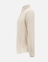 POLO RALPH LAUREN Camicia in lino a righe BEIGE Uomo 