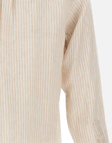 POLO RALPH LAUREN Camicia in lino a righe BEIGE Uomo 