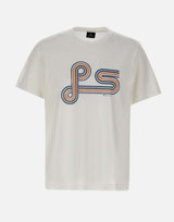 PS PAUL SMITH T-shirt con stampa a spirale "PS" WHITE Uomo 