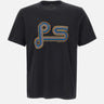 PS PAUL SMITH T-shirt con stampa a spirale "PS" BLACK Uomo 