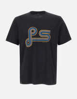 PS PAUL SMITH T-shirt con stampa a spirale "PS" BLACK Uomo 