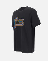 PS PAUL SMITH T-shirt con stampa a spirale "PS" BLACK Uomo 