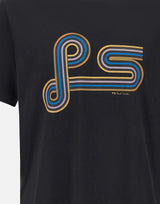 PS PAUL SMITH T-shirt con stampa a spirale "PS" BLACK Uomo 