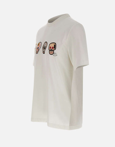 PS PAUL SMITH T-shirt "Skulls" WHITE Uomo 