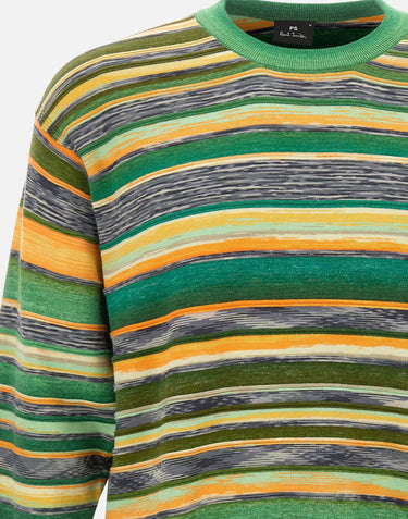 PS PAUL SMITH Maglia girocollo a righe MULTICOLOR Uomo 