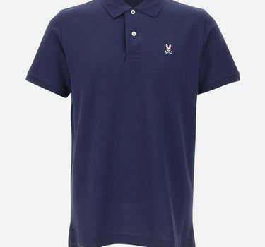 PSYCHO BUNNY Polo classica in piqué BLUE Uomo 