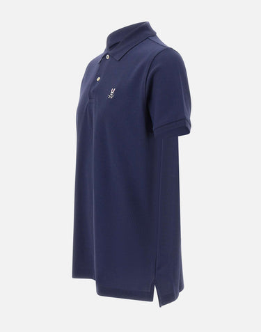 PSYCHO BUNNY Polo classica in piqué BLUE Uomo 