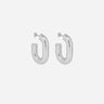 "Oversized single hoop earrings" 22ABB0216MET346 SILVER RABANNE 