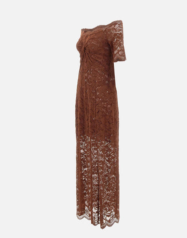 Abito in pizzo con torchon sul petto 25HJRO106PA0170 P237 RABANNE 