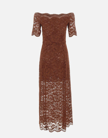 Abito in pizzo con torchon sul petto 25HJRO106PA0170 P237 RABANNE 