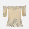 Top in pizzo con micro borchie 25HJTO158PA0170 P105 RABANNE 