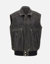 Gilet over in pelle 26EF0W076VA0045 P001 RABANNE 