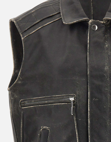 Gilet over in pelle 26EF0W076VA0045 P001 RABANNE 