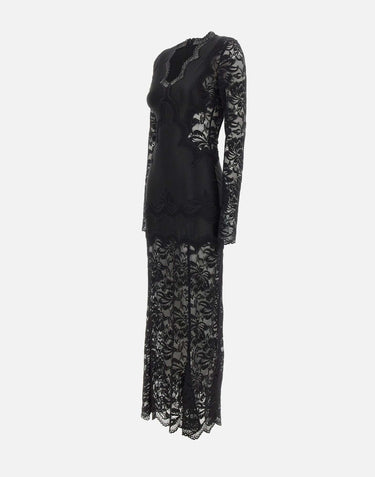 Abito lungo in pizzo 26PJR0231PA0170 P001 RABANNE 