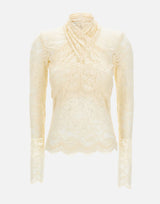 Top in pizzo a maniche lunghe 26PJT0174PA0170 P105 RABANNE 