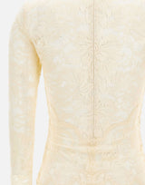 Top in pizzo a maniche lunghe 26PJT0174PA0170 P105 RABANNE 