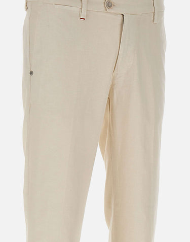 Pantalone "Mucha"  in cotone e lino P24910LS 7F1390004 RE-HASH 