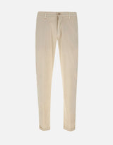 RE-HASH Pantaloni "Mucha chinos" in  cotone stretch WHITE Uomo 