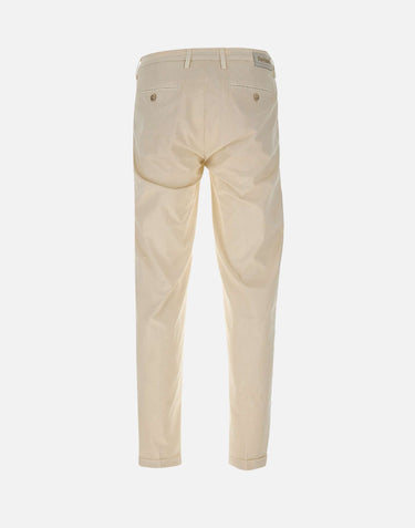 RE-HASH Pantaloni "Mucha chinos" in  cotone stretch WHITE Uomo 