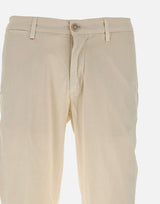 RE-HASH Pantaloni "Mucha chinos" in  cotone stretch WHITE Uomo 