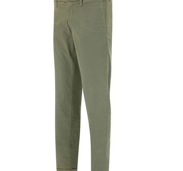 RE-HASH Pantaloni " Mucha chinos" in cotone stretch GREEN Uomo 