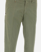 RE-HASH Pantaloni " Mucha chinos" in cotone stretch GREEN Uomo 