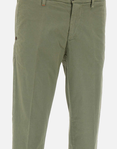 RE-HASH Pantaloni " Mucha chinos" in cotone stretch GREEN Uomo 