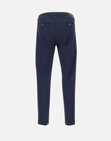 RE-HASH Pantaloni " Mucha chinos" in cotone stretch BLUE Uomo 