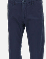RE-HASH Pantaloni " Mucha chinos" in cotone stretch BLUE Uomo 