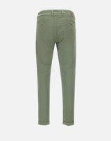 RE-HASH Pantaloni" Mucha chinos" in cotone GREEN Uomo 