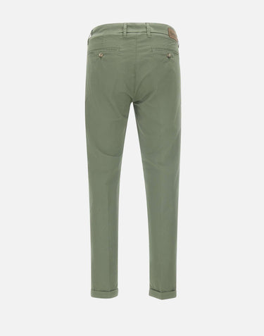 RE-HASH Pantaloni" Mucha chinos" in cotone GREEN Uomo 