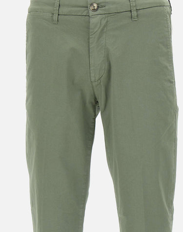 RE-HASH Pantaloni" Mucha chinos" in cotone GREEN Uomo 